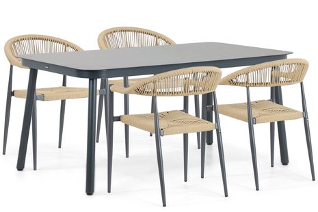 Lifestyle Granada/Tavano 160 cm dining tuinset 5-delig