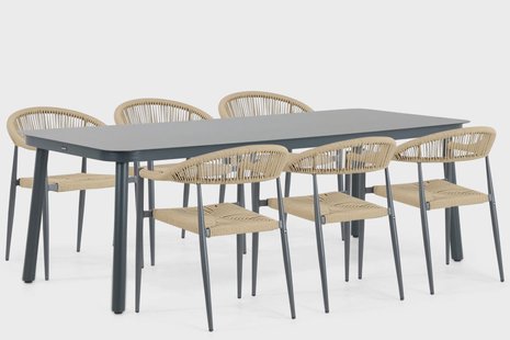 Lifestyle Granada/Tavano 220 cm dining tuinset 7-delig