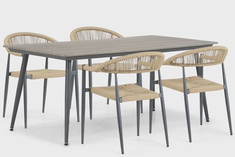 De Laan Granada/Matale 180 cm dining tuinset 5-delig