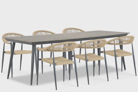De Laan Granada/Matale 240 cm dining tuinset 7-delig