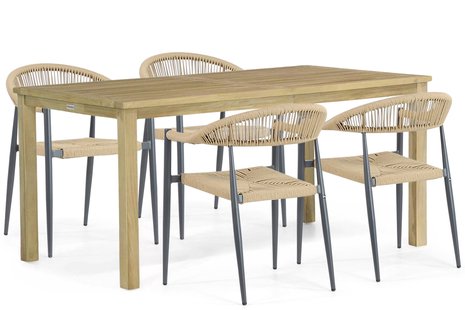 De Laan Granada/Weston 160 cm dining tuinset 5-delig