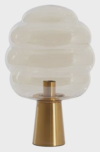 Light & Living Tafellamp 'Misty' 30cm, kleur Amber/Goud