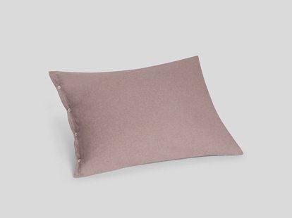 Yumeko Kussensloop flanel mauve chambray 70x90 100% biologisch katoen, flanel (licht geborsteld)
