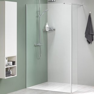 Sealskin Inloopdouche Mix&match 118x200cm - Geborsteld Staal Profiel - 8 Mm Helder Glas