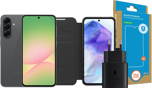 Samsung Galaxy A56 128GB Zwart 5G + Compleet Accessoirepakket