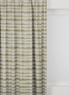 HEMA Gordijnstof Andel lichtdoorlatend golven ecru-groen (groen)