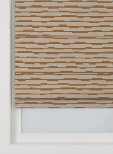 HEMA Vouwgordijn Andel lichtdoorlatend octa ecru-cognac (cognac)