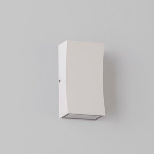 Nova Luce Boxy - buiten wandverlichting - 6,5 x 12 x 3,8 cm -  6W LED incl. - IP65 - zandwit