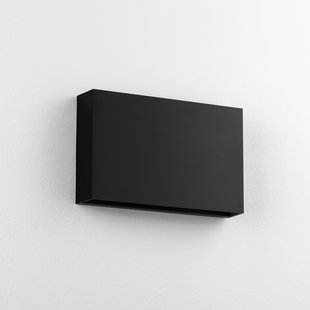 Nova Luce Yoko - buiten wandverlichting - 20 x 12,5 x 3,9 cm - 13W LED incl. - IP65 - zandzwart