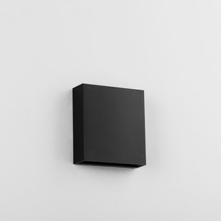 Nova Luce Way - buiten wandverlichting - 13 x 14 x 4 cm - 6W LED incl. - IP65 - zandzwart