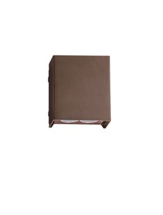 Nova Luce Elio - buiten wandverlichting - 11,4 x 13 x 6,2 cm -  12W LED incl. - IP65 - corten