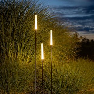 Nowodvorski Lighting LED sokkellamp Zola, zwart, aluminium, hoogte 100 cm