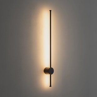 Nowodvorski Lighting LED wandlamp Orla M, zwart, aluminium, hoogte 97 cm