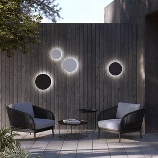 Nowodvorski Lighting LED wandlamp Aria M, zand, aluminium, Ø 18 cm