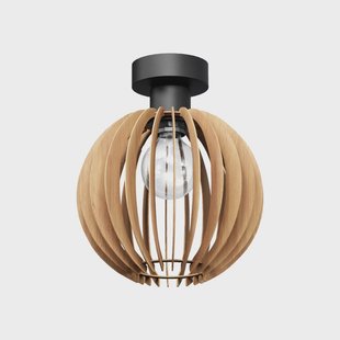 MCJ Plafondlamp Clay, Ø 23 cm, berkenmultiplex, E27