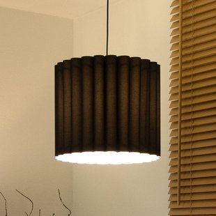 Duolla Hanglamp Aria, zwart, microvezel, E27