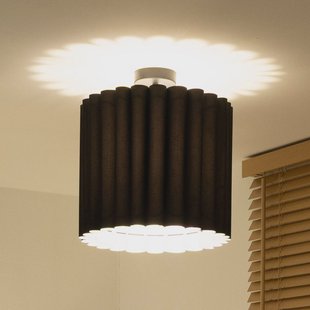 Duolla Plafondlamp Aria, zwart, microvezel, E27