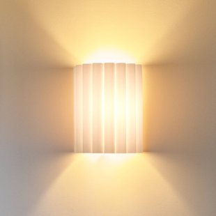 Duolla Wandlamp Aria, wit, microvezel, E27