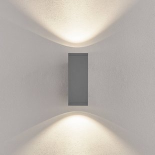 Deko-Light LED buiten wandlamp ShoreLine Pro Square up/down, lichtgrijs