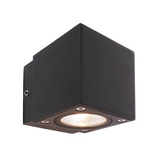 Deko-Light LED buiten wandlamp Cubodo Single Mini, aluminium, donkergrijs