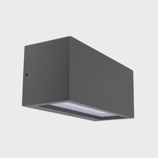 Deko-Light Buitenwandlamp Rilongo gesloten, up/down, aluminium, donkergrijs