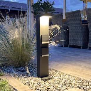 Deko-Light LED sokkellamp Stekkerschaaf Lerna, 60 cm, aluminium donkergrijs