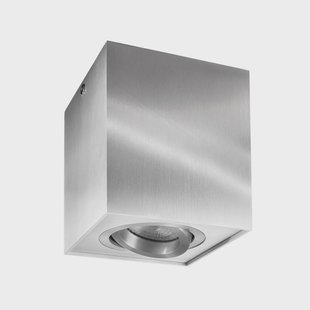 Deko-Light Plafondspot Bengala hoekig, zilver, aluminium, GU10, zwenkbaar