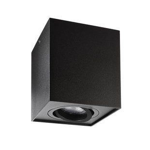 Deko-Light Plafondspot Bengala hoekig, zwart, aluminium, GU10, zwenkbaar