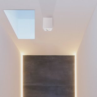 Deko-Light Plafondspot Bengala hoekig, wit, aluminium, GU10, zwenkbaar