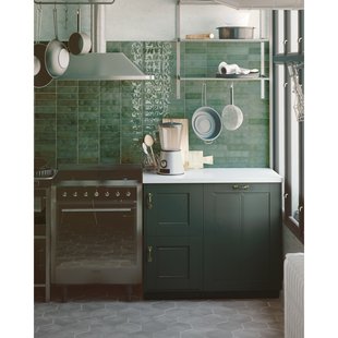 Nolita Wandtegel - Donkergroen - 6,5x20 Cm - 0,36 M²