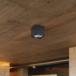 FARO BARCELONA Tecto plafondlamp, downlight, 1-lamp, aluminium, zwart