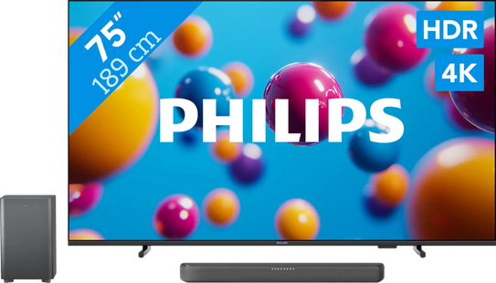 Philips Ambilight 75'' PUS7000 4K (2025) + Philips TAB5309