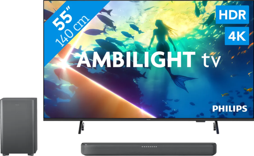 Philips Ambilight 55 PUS8000 4K (2025) + Philips TAB5309