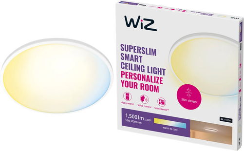 WiZ Plafondlamp SuperSlim - alle tinten wit licht - Wit
