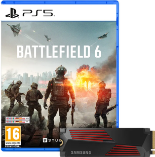 Battlefield 6 PS5 + Samsung 990 Pro 4TB Heatsink NVMe SSD