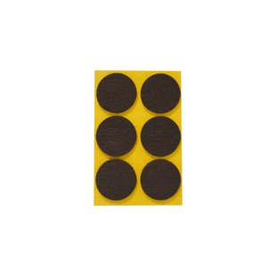 Sencys Zelfklevende Viltglijders Rond Bruin 28mm 6st.
