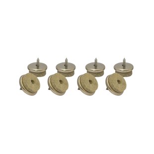 Sencys Metalen Glijders Te Schroeven Rond Beige 24mm 8st.