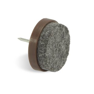 Viltglijder Met Nagel 30mm Bruin 4 Stuks