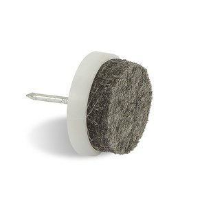 Viltglijder Met Nagel 20mm Wit 32 Stuks