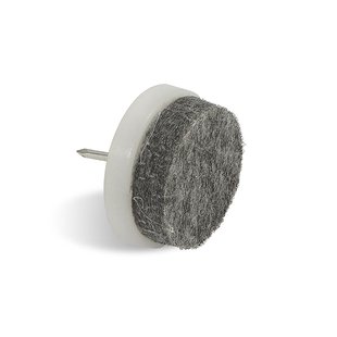 Viltglijder Met Nagel 30mm Wit 24 Stuks