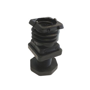 Insteekmeubeldop Zwart Vierkant Verstelbaar 2 Stuks