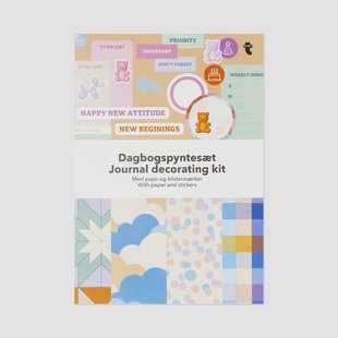 Tijdschrift decoratieset met papier en stickers