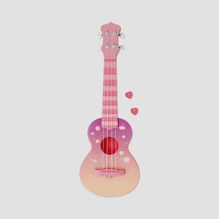 Ukulele in magisch roze ontwerp