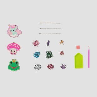 DIY strass sleutelhangers - 3 stuks