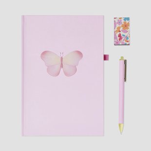 A5 vlinder bullet planner met pen en magnetische bladwijzer