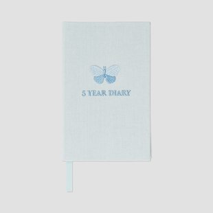 Blauw vijfjarig dagboek