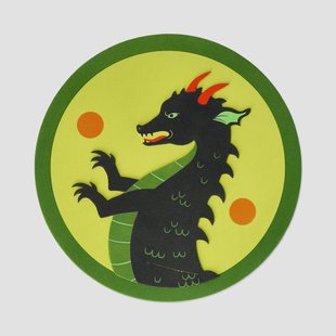 Schuimschild van groene ridder