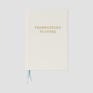 Beige ongedateerde persoonlijke planner