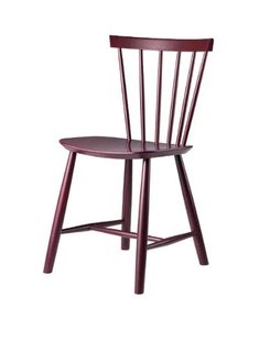 FDB Møbler J46 stoel - FDBMoeblerSchwarzRot RAL3007