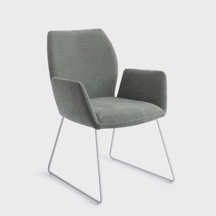 Jesper Home Eetkamerstoel 'Misaki' Slide White, kleur Breezy Blue